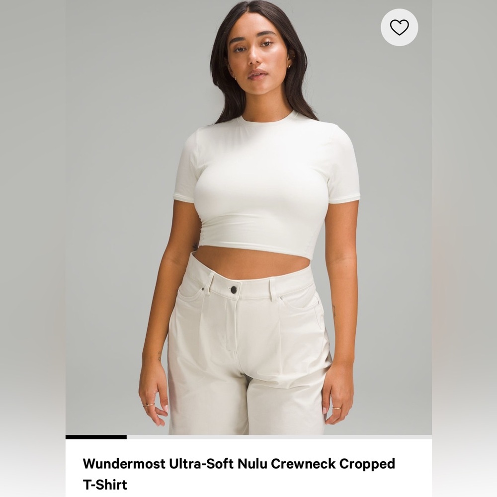 Wundermost ultra- soft nulu crewneck cropped- size small color bone